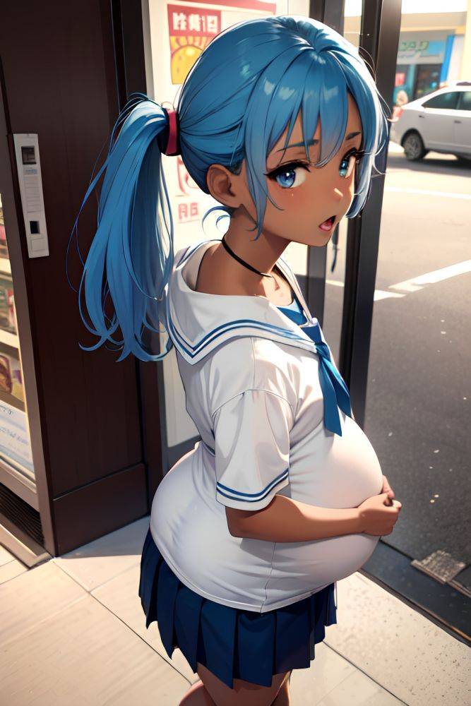 Anime Pregnant Small Tits 50s Age Shocked Face Blue Hair Pixie Hair Style Dark Skin Soft + Warm Mall Back View Plank Schoolgirl 3679661264042292603 - AI Hentai - #main