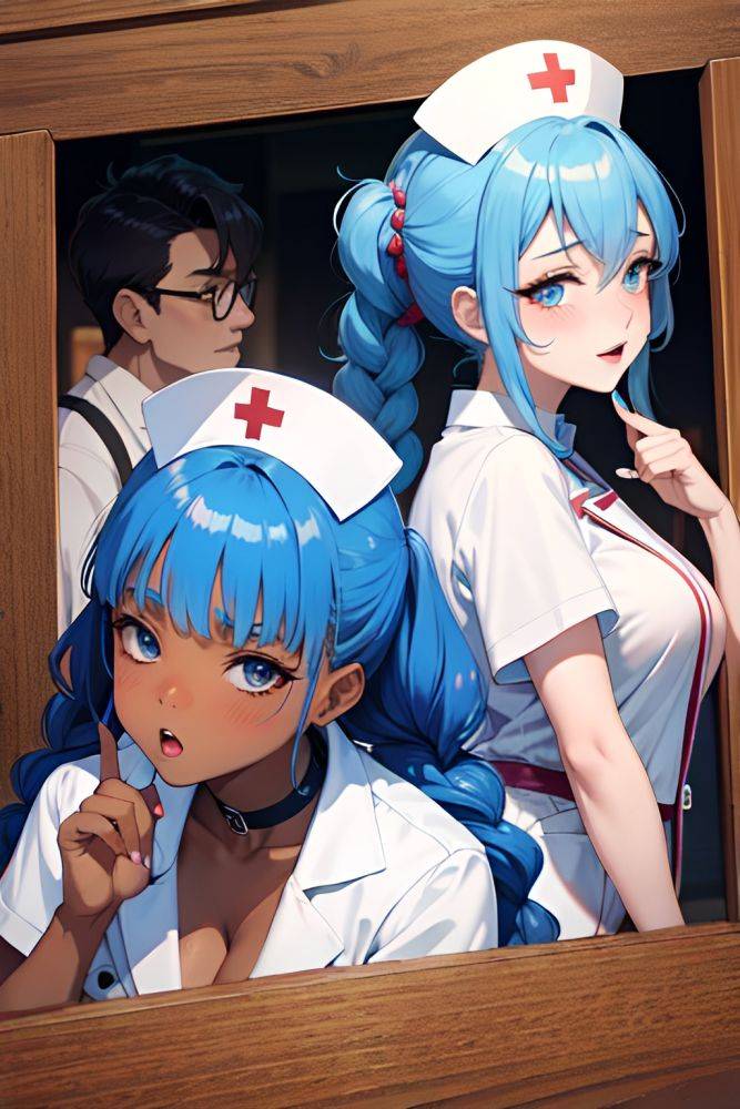 Anime Busty Small Tits 50s Age Ahegao Face Blue Hair Braided Hair Style Dark Skin Soft + Warm Casino Side View Plank Nurse 3679742438925014318 - AI Hentai - #main
