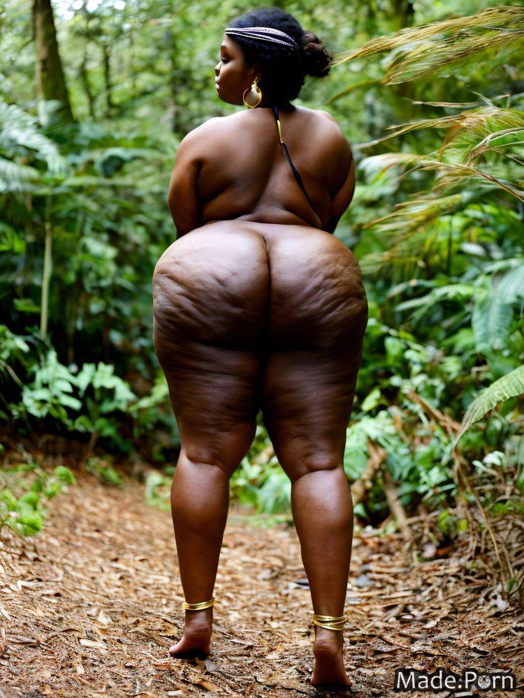 Big ass thighs anklet woman jungle ssbbw earrings AI porn - #main