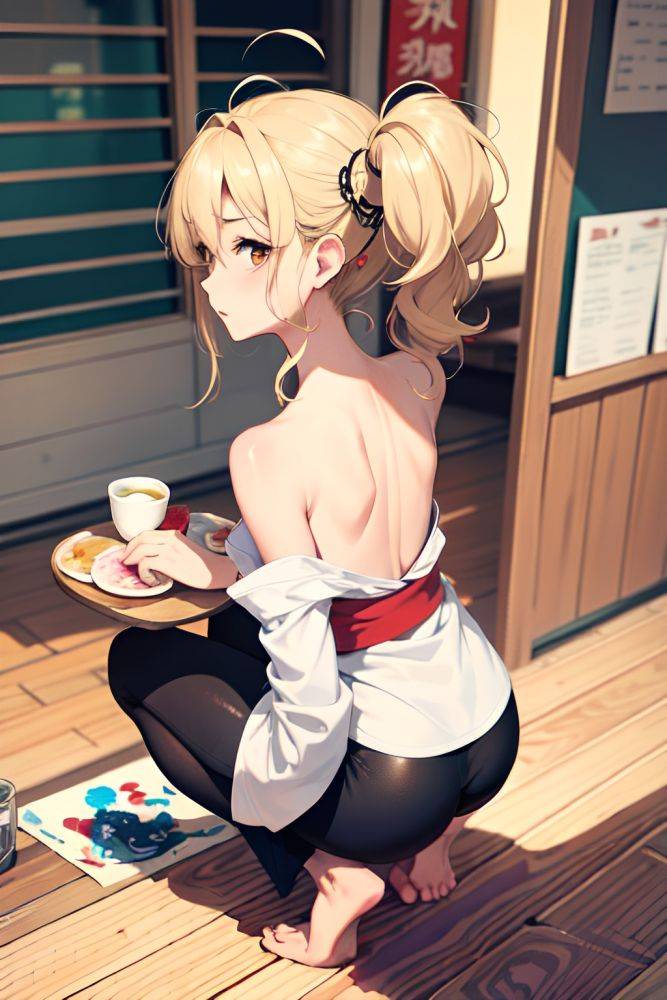 Anime Skinny Small Tits 50s Age Shocked Face Blonde Messy Hair Style Light Skin Painting Restaurant Back View Squatting Geisha 3680082600339111207 - AI Hentai - #main