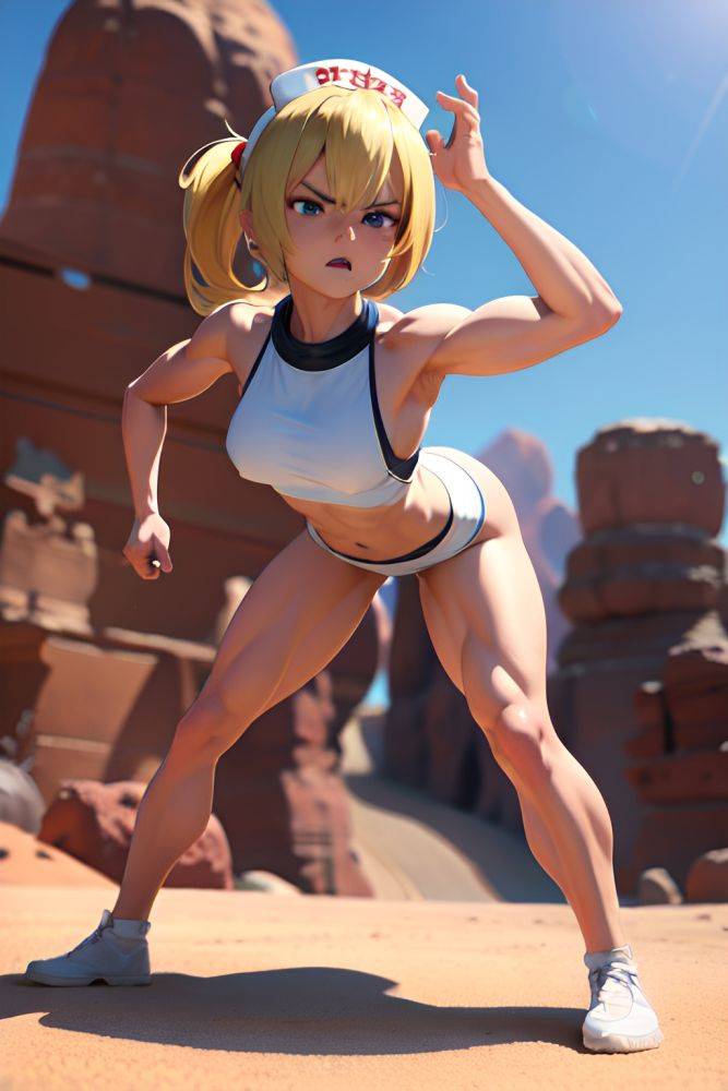 Anime Muscular Small Tits 20s Age Angry Face Blonde Straight Hair Style Light Skin 3d Desert Front View Bending Over Nurse 3680101928156122676 - AI Hentai - #main
