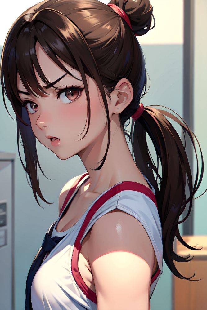 Anime Busty Small Tits 30s Age Angry Face Brunette Ponytail Hair Style Light Skin Painting Gym Side View Cumshot Schoolgirl 3679974367161865583 - AI Hentai - #main