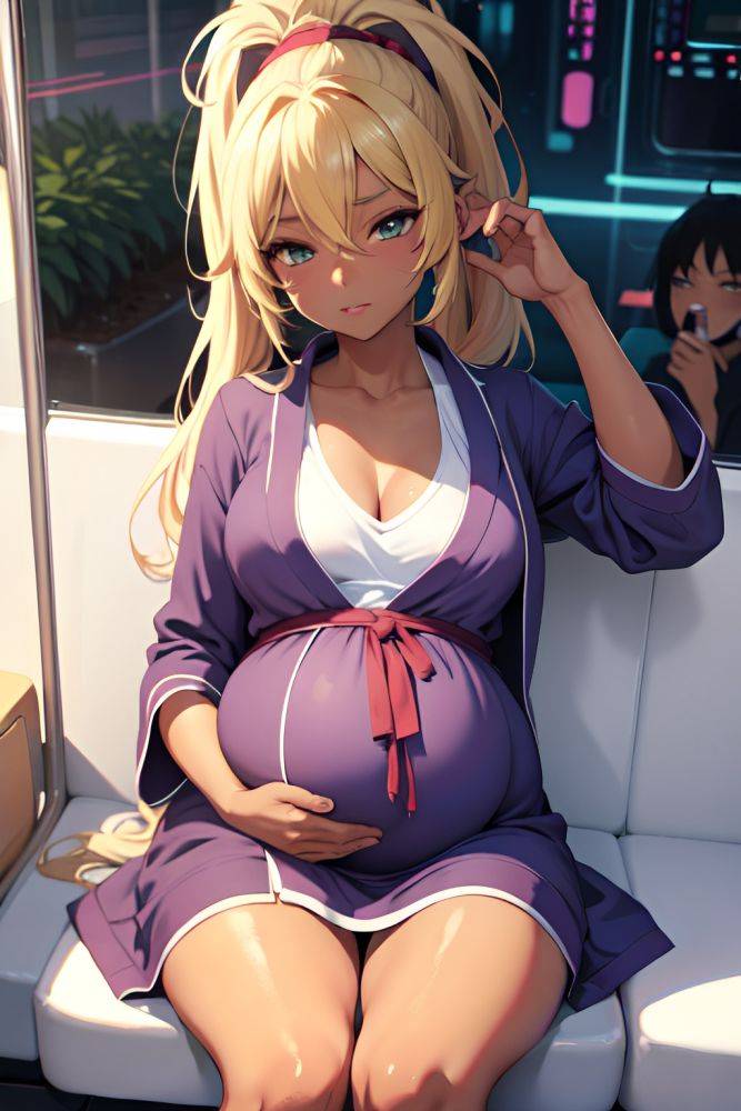 Anime Pregnant Small Tits 18 Age Seductive Face Blonde Ponytail Hair Style Dark Skin Cyberpunk Bus Front View Sleeping Bathrobe 3680113524104014207 - AI Hentai - #main