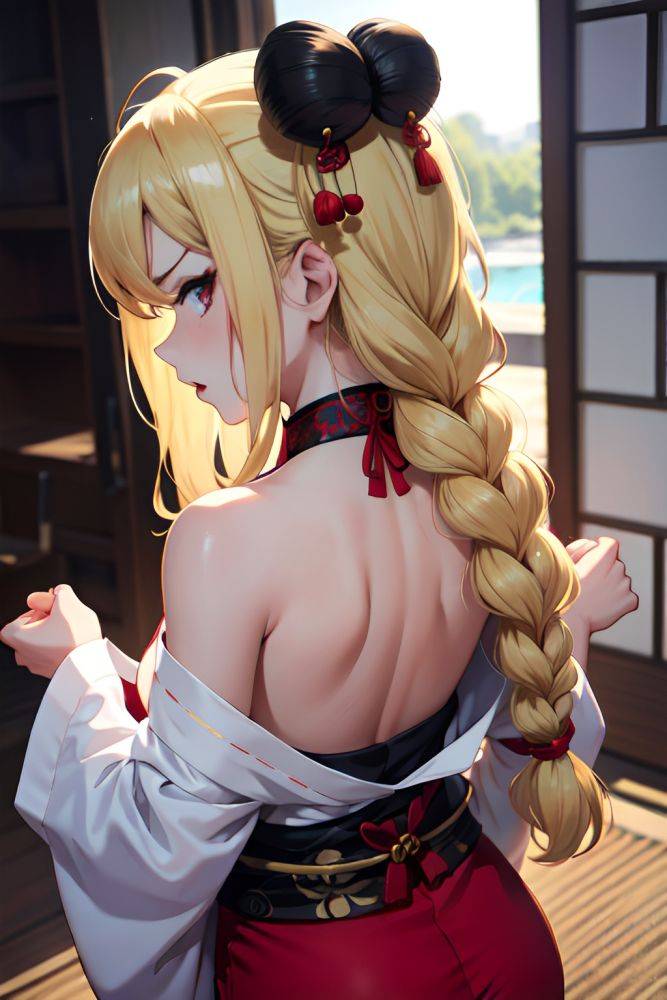 Anime Busty Small Tits 60s Age Angry Face Blonde Braided Hair Style Light Skin Charcoal Lake Back View Massage Geisha 3680488475241504703 - AI Hentai - #main