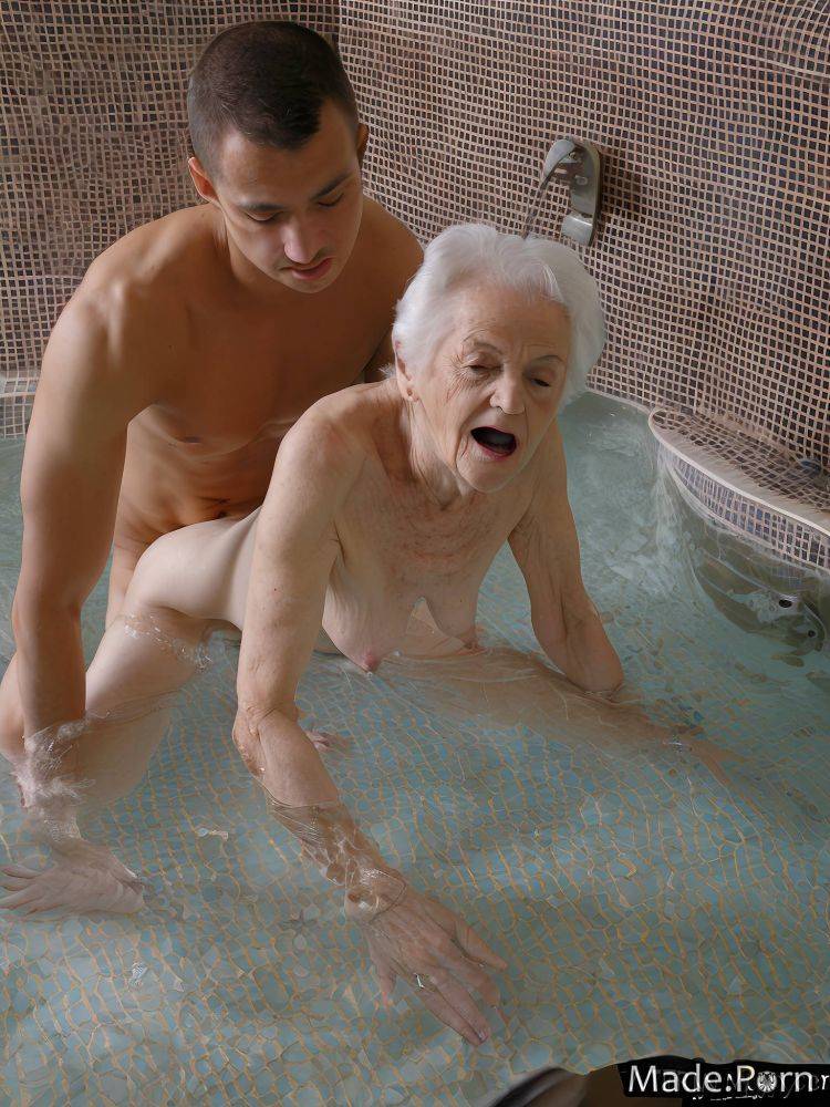 Nipples 90 bathing underwater pool doggystyle white hair AI porn - #main