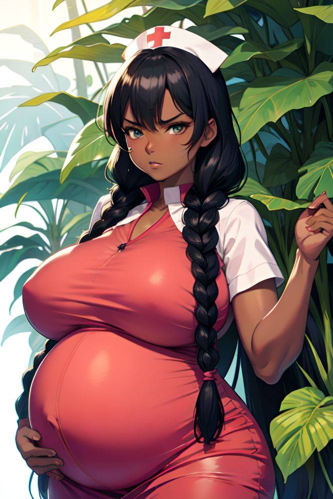 Anime Pregnant Huge Boobs 70s Age Angry Face Black Hair Braided Hair Style Dark Skin Illustration Jungle Close Up View On Back Nurse 3680751327188691288 - AI Hentai - #main