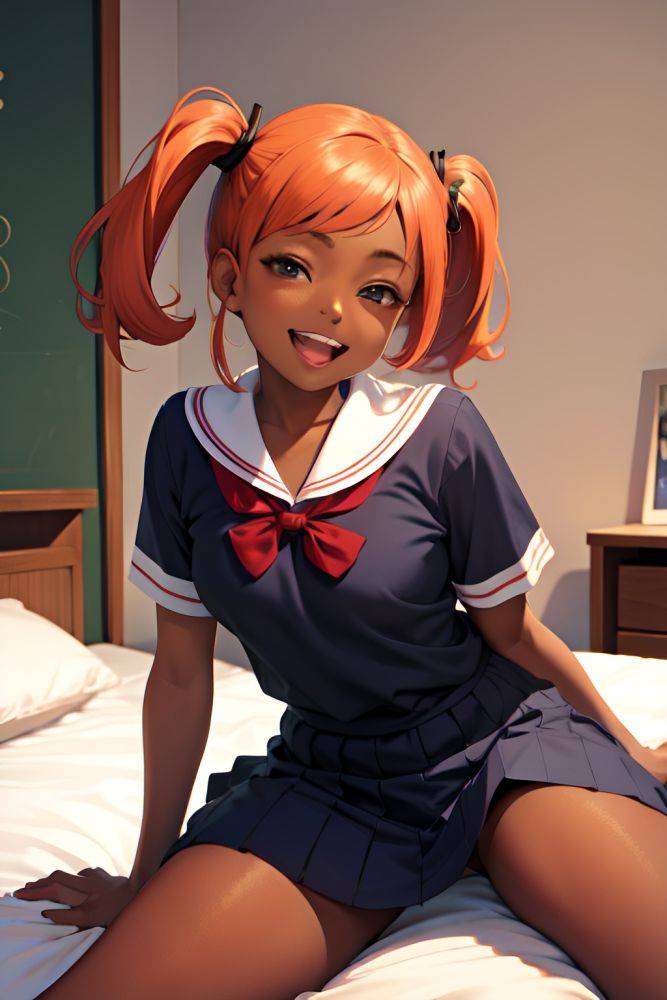 Anime Busty Small Tits 50s Age Laughing Face Ginger Pigtails Hair Style Dark Skin Dark Fantasy Bedroom Front View Spreading Legs Schoolgirl 3680828635076342416 - AI Hentai - #main
