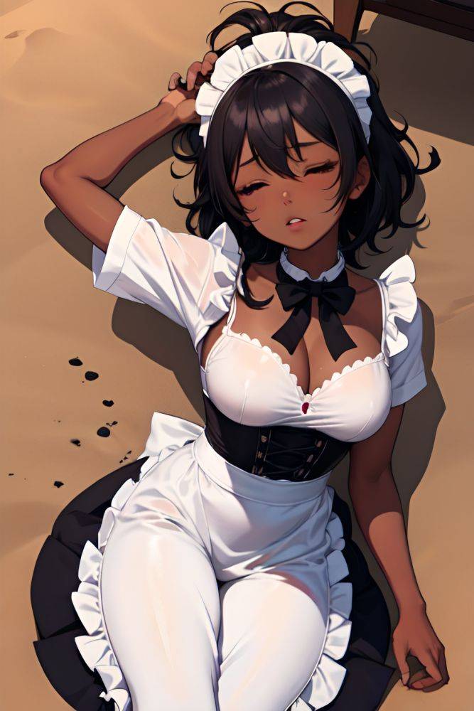 Anime Busty Small Tits 18 Age Ahegao Face Black Hair Messy Hair Style Dark Skin Dark Fantasy Desert Close Up View Sleeping Maid 3681014177665823624 - AI Hentai - #main