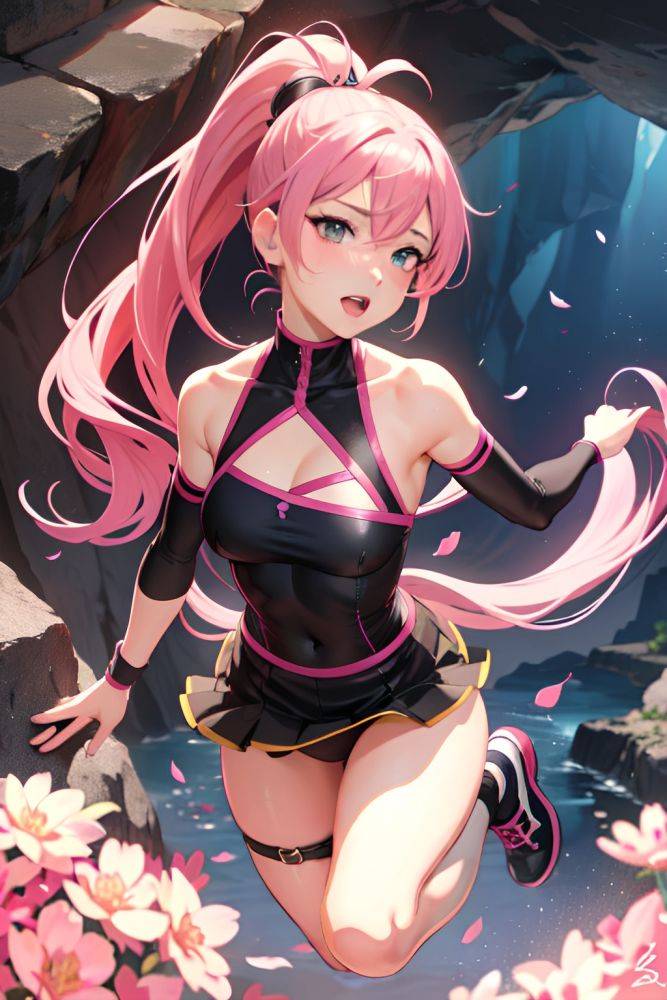 Anime Busty Small Tits 30s Age Orgasm Face Pink Hair Ponytail Hair Style Dark Skin Illustration Cave Front View Jumping Goth 3681064430308330782 - AI Hentai - #main
