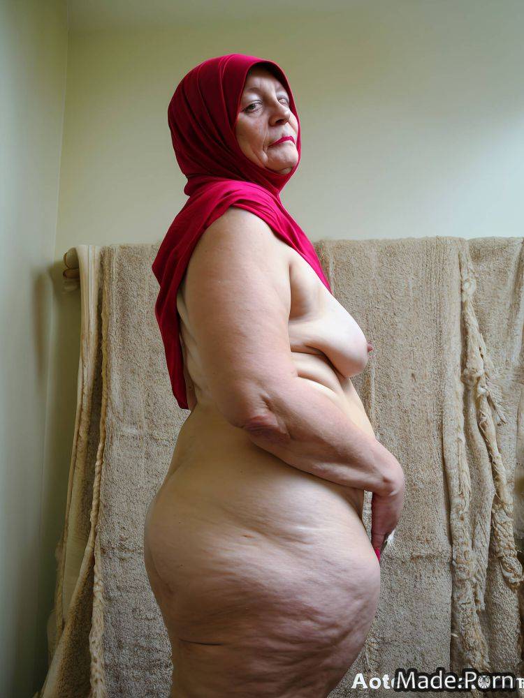 Big ass woman big hips nude bottomless 70 hijab AI porn - #main