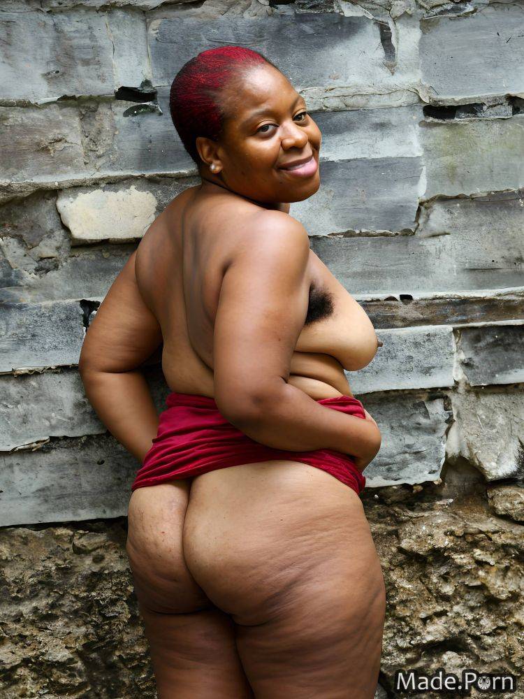 Big ass 70 medium shot hairy nude bottomless african american AI porn - #main