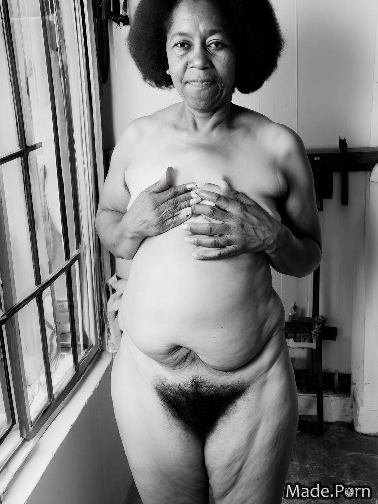 Bottomless medium shot woman photo big hips thick thighs african american AI porn - #main