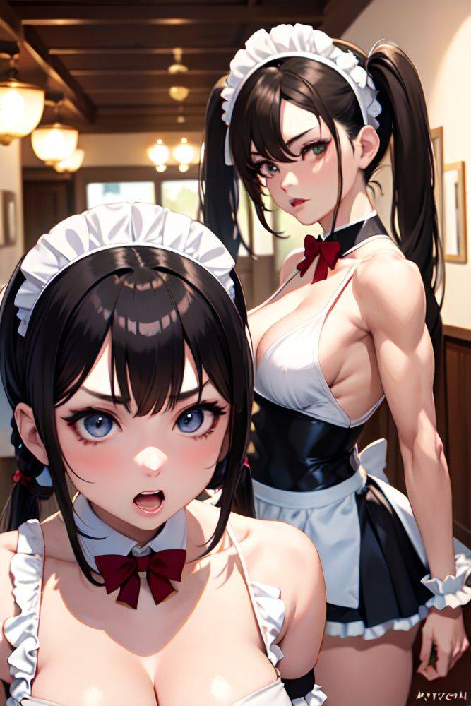 Anime Muscular Small Tits 60s Age Ahegao Face Brunette Pigtails Hair Style Light Skin Dark Fantasy Casino Front View On Back Maid 3681230646065542600 - AI Hentai - #main