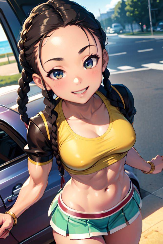 Anime Muscular Small Tits 40s Age Happy Face Brunette Braided Hair Style Light Skin Comic Car Close Up View Gaming Mini Skirt 3681284760591954790 - AI Hentai - #main