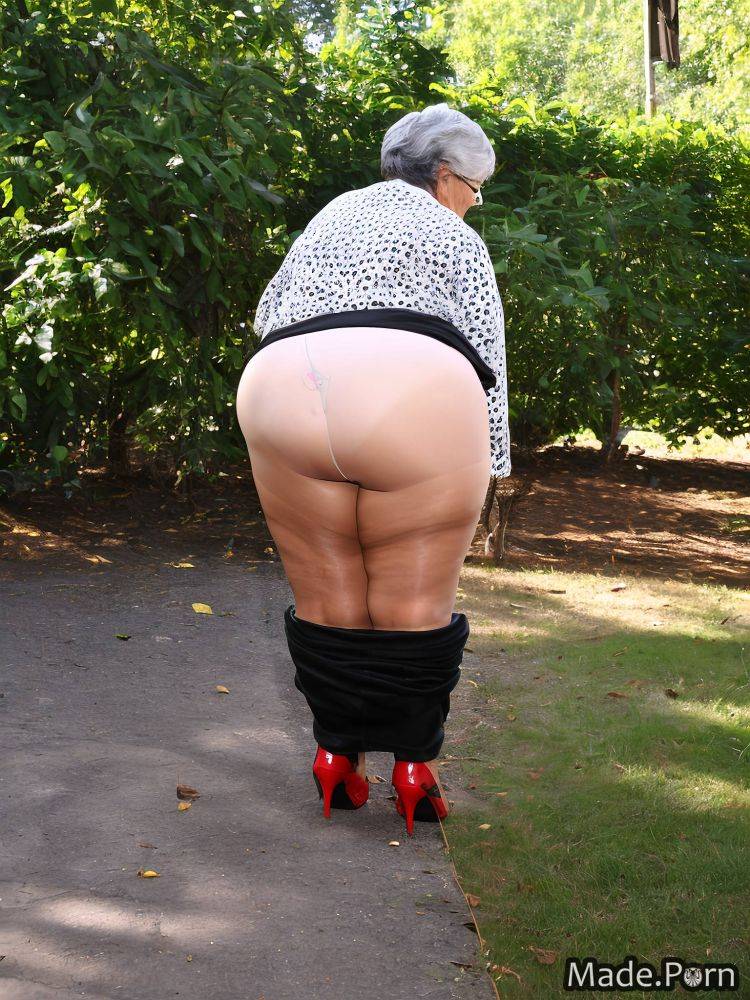 Woman ssbbw 80 pantyhose photo thong big ass AI porn - #main