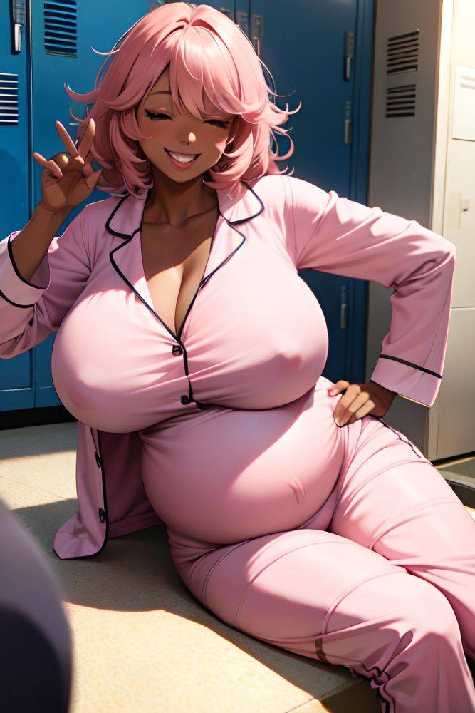 Anime Pregnant Huge Boobs 80s Age Laughing Face Pink Hair Messy Hair Style Dark Skin Warm Anime Locker Room Close Up View Sleeping Pajamas 3676858797895398401 - AI Hentai - #main