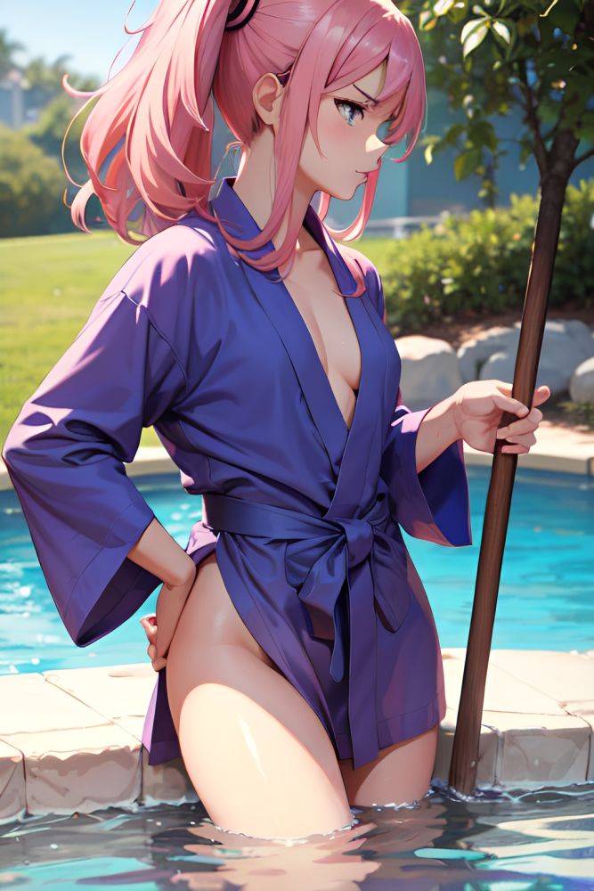 Anime Muscular Small Tits 50s Age Angry Face Pink Hair Straight Hair Style Dark Skin Crisp Anime Wedding Side View Bathing Bathrobe 3681860715628109955 - AI Hentai - #main
