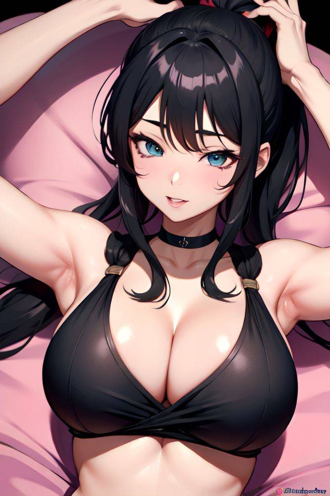 Anime Busty Huge Boobs 70s Age Ahegao Face Ginger Ponytail Hair Style Dark Skin Charcoal Club Close Up View On Back Schoolgirl 3676990224383795838 - AI Hentai - #main