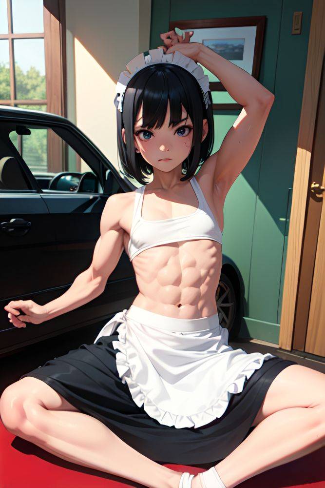 Anime Muscular Small Tits 30s Age Sad Face Black Hair Bangs Hair Style Light Skin Painting Car Side View Spreading Legs Maid 3677183497874385537 - AI Hentai - #main