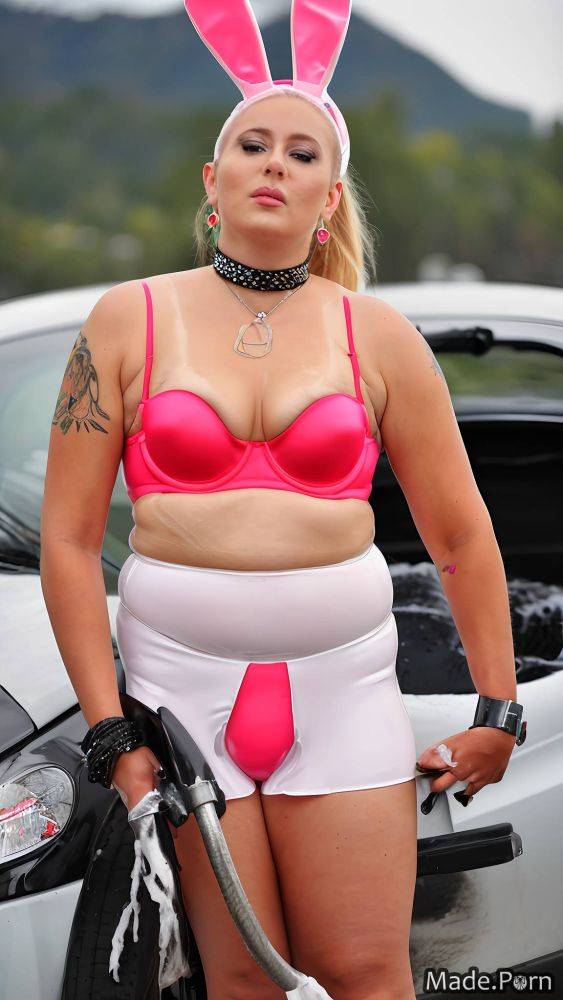 Bimbo jacket necklace anklet lime belgian high heels AI porn - #main