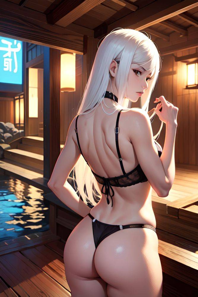 Anime Skinny Small Tits 70s Age Serious Face White Hair Straight Hair Style Light Skin Cyberpunk Onsen Back View Cooking Lingerie 3677438618935228673 - AI Hentai - #main