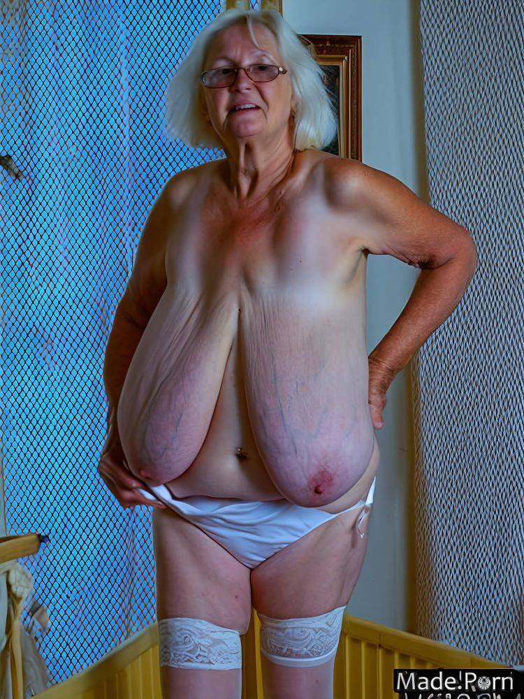 Ssbbw glasses woman huge boobs standing hairy armpits AI porn - #main