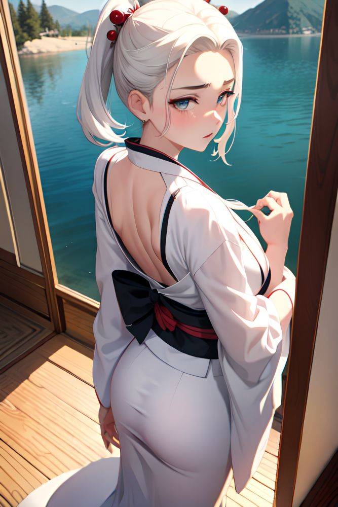 Anime Busty Small Tits 40s Age Sad Face White Hair Slicked Hair Style Light Skin Mirror Selfie Lake Back View Cumshot Kimono 3681965083334572576 - AI Hentai - #main