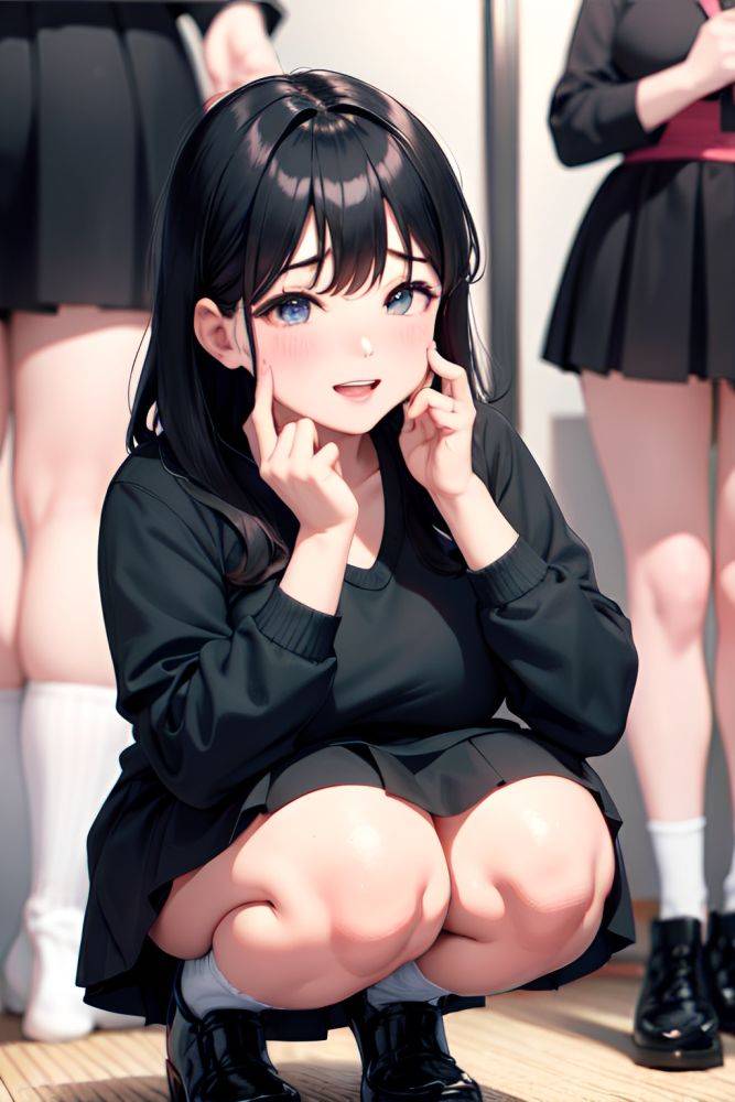 Anime Chubby Small Tits 50s Age Happy Face Black Hair Straight Hair Style Light Skin Soft + Warm Changing Room Close Up View Squatting Goth 3683909416644738346 - AI Hentai - #main