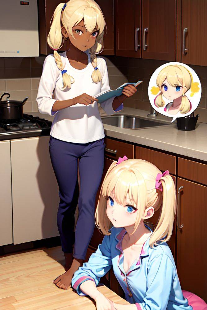 Anime Skinny Small Tits 70s Age Orgasm Face Blonde Pigtails Hair Style Dark Skin Comic Kitchen Side View Plank Pajamas 3683978993505734940 - AI Hentai - #main