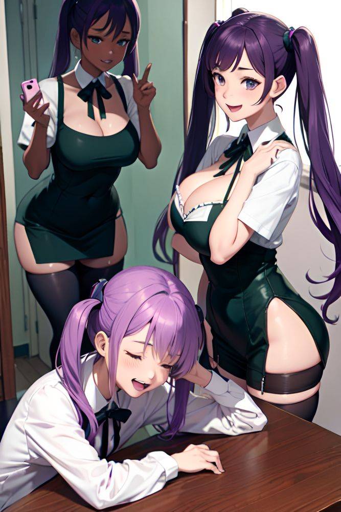 Anime Busty Small Tits 50s Age Laughing Face Purple Hair Pigtails Hair Style Dark Skin Mirror Selfie Meadow Side View Sleeping Stockings 3684013784888686795 - AI Hentai - #main