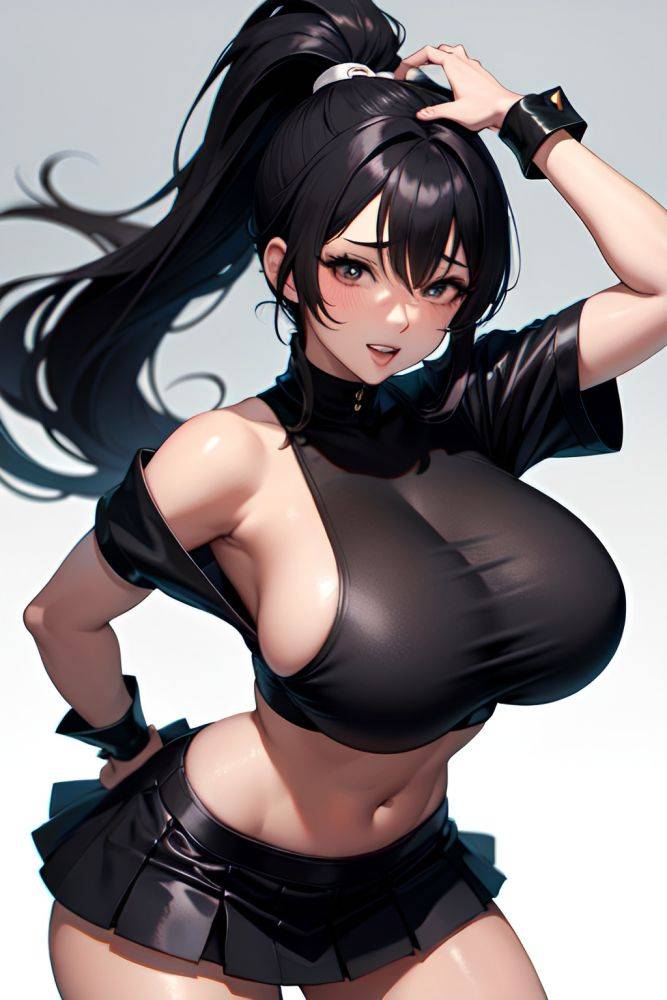 Anime Busty Huge Boobs 20s Age Orgasm Face Black Hair Ponytail Hair Style Dark Skin Dark Fantasy Strip Club Close Up View Massage Mini Skirt 3684172268629450377 - AI Hentai - #main