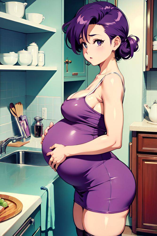 Anime Pregnant Small Tits 80s Age Shocked Face Purple Hair Pixie Hair Style Light Skin Vintage Kitchen Side View Bathing Stockings 3684249575361428371 - AI Hentai - #main