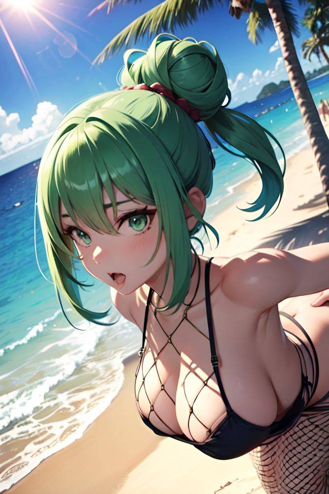 Anime Busty Small Tits 40s Age Orgasm Face Green Hair Hair Bun Hair Style Light Skin 3d Beach Close Up View On Back Fishnet 3684280503073154173 - AI Hentai - #main