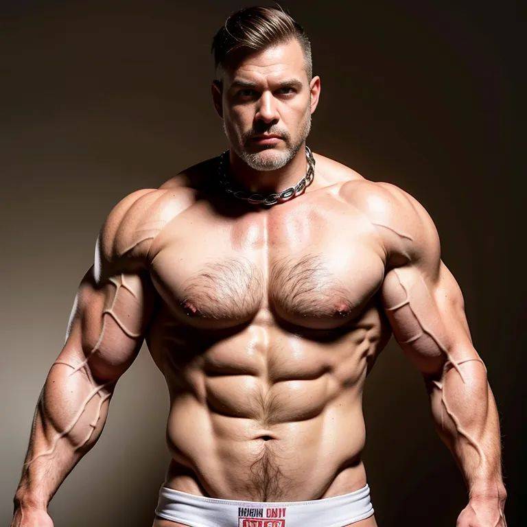 ,white people,manly man,elder,(RAW photo, best quality, masterpiece:1.1), (realistic, photo-realistic:1.2), ultra-detailed, ultra high res, physically-based rendering,muscular,tattoo,abs,collar,full body,(adult:1.5) - #main