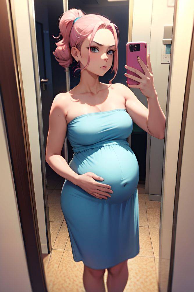 Anime Pregnant Small Tits 30s Age Serious Face Pink Hair Slicked Hair Style Light Skin Mirror Selfie Train Front View On Back Nude 3684539487945360392 - AI Hentai - #main