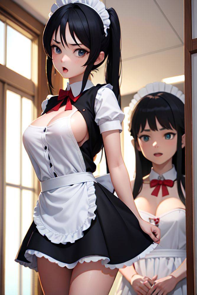 Anime Busty Small Tits 18 Age Shocked Face Black Hair Straight Hair Style Light Skin 3d Changing Room Front View Jumping Maid 3684612931886925197 - AI Hentai - #main