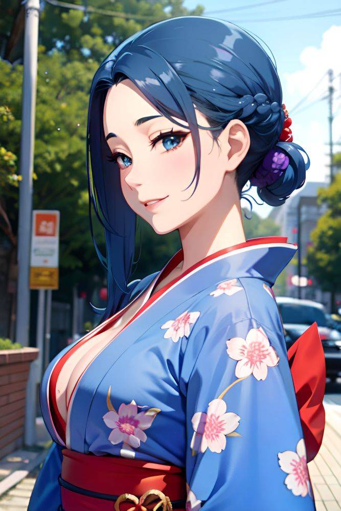 Anime Busty Small Tits 30s Age Happy Face Blue Hair Slicked Hair Style Light Skin Soft + Warm Car Side View Cumshot Kimono 3684636126369449670 - AI Hentai - #main