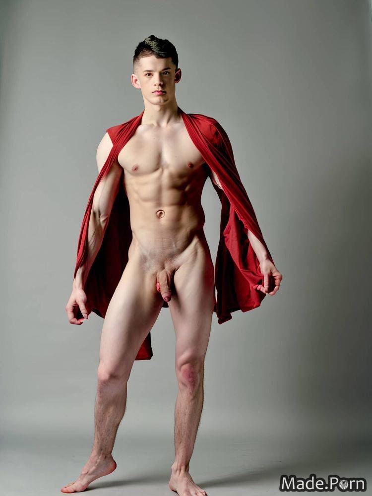Full shot long legs devil red muscular bodybuilder thighs AI porn - #main