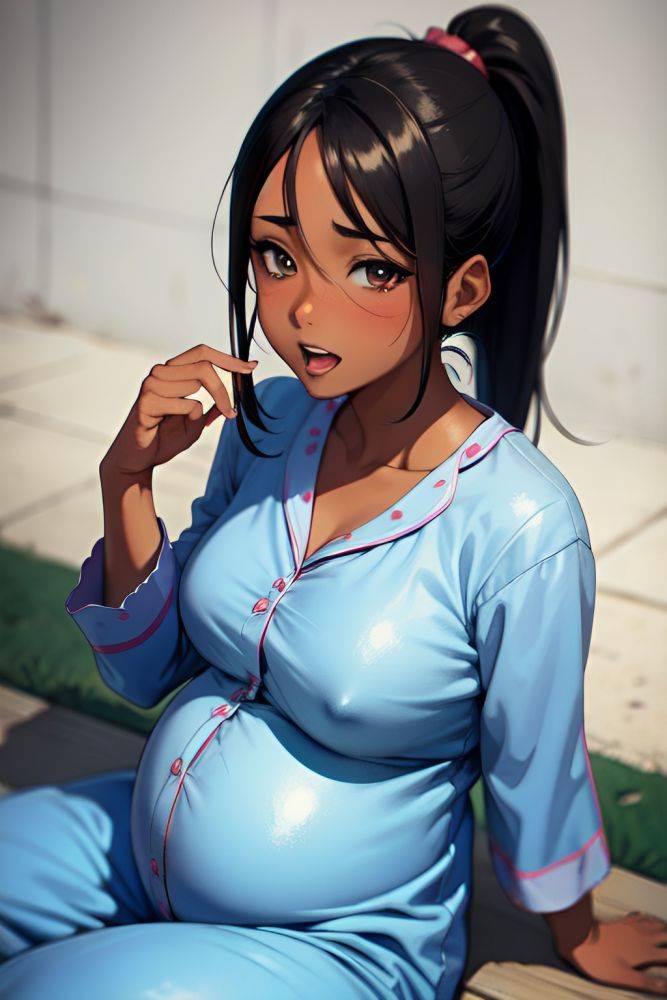Anime Pregnant Small Tits 20s Age Ahegao Face Black Hair Ponytail Hair Style Dark Skin Watercolor Street Close Up View Straddling Pajamas 3682131298570876340 - AI Hentai - #main