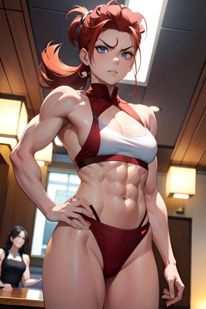 Anime Muscular Small Tits 18 Age Angry Face Ginger Slicked Hair Style Light Skin Soft Anime Casino Front View Yoga Maid 3685660475500821174 - AI Hentai - #main