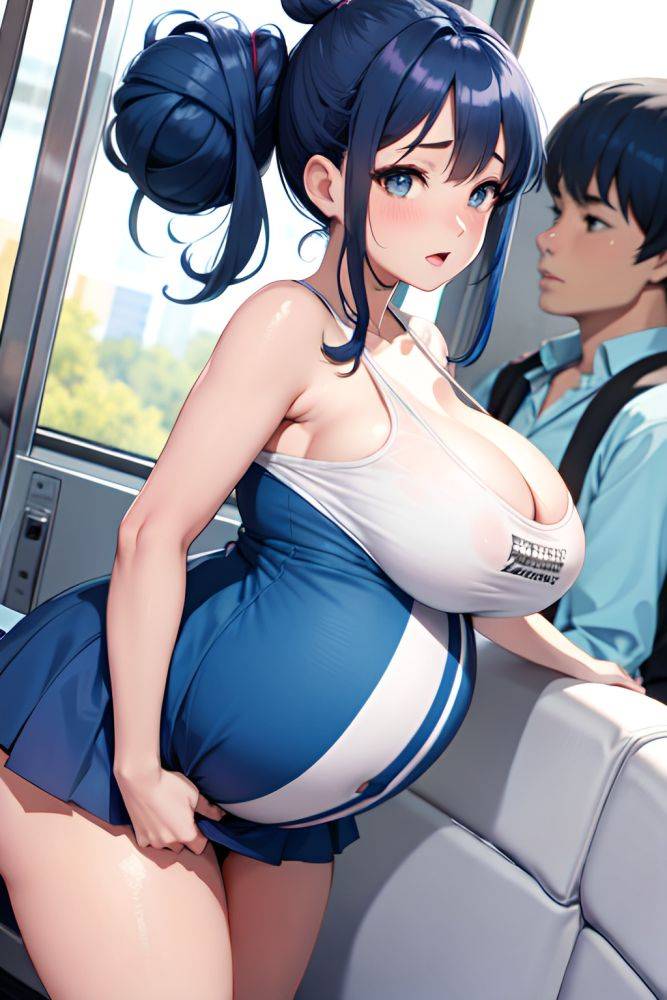 Anime Pregnant Huge Boobs 40s Age Orgasm Face Blue Hair Hair Bun Hair Style Light Skin Comic Bus Close Up View Cumshot Mini Skirt 3685764841953491678 - AI Hentai - #main