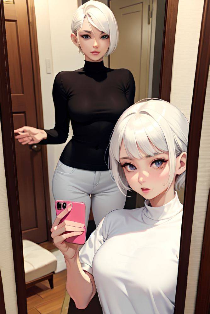 Anime Skinny Small Tits 60s Age Seductive Face White Hair Pixie Hair Style Light Skin Mirror Selfie Wedding Front View Cumshot Teacher 3686290543961045656 - AI Hentai - #main