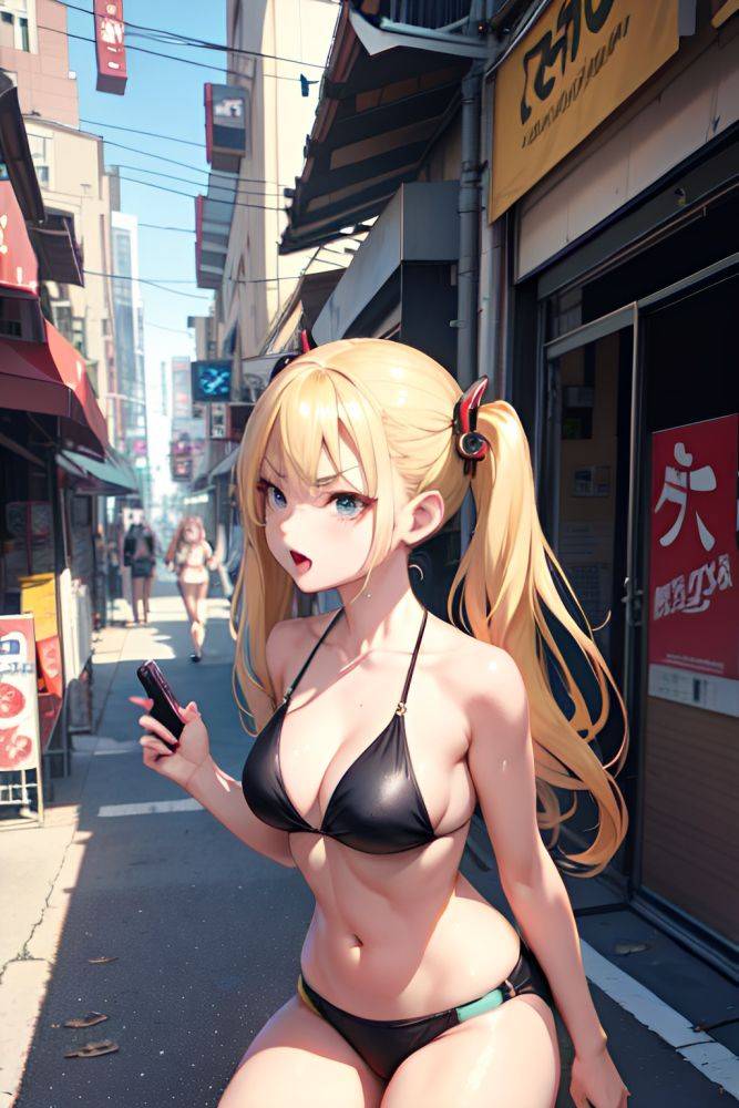 Anime Busty Small Tits 50s Age Angry Face Blonde Pigtails Hair Style Light Skin Cyberpunk Restaurant Side View Jumping Bikini 3686379453553171568 - AI Hentai - #main