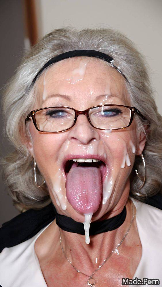 Shocked lebanese bukkake facial glasses open mouth photo AI porn - #main