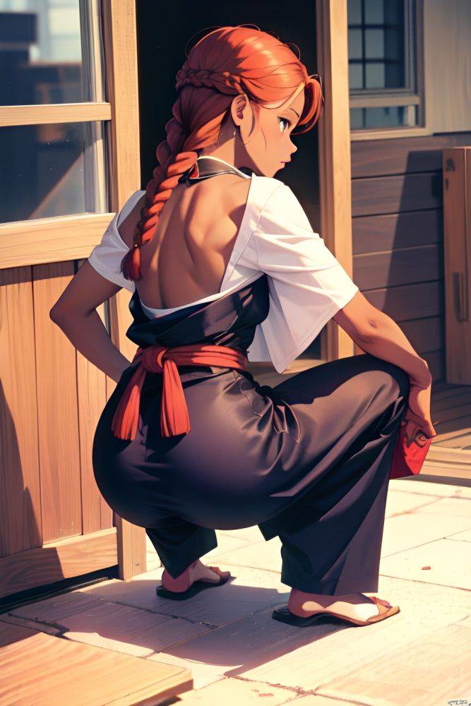 Anime Skinny Small Tits 80s Age Shocked Face Ginger Braided Hair Style Dark Skin Film Photo Party Back View Squatting Kimono 3686847172675258293 - AI Hentai - #main