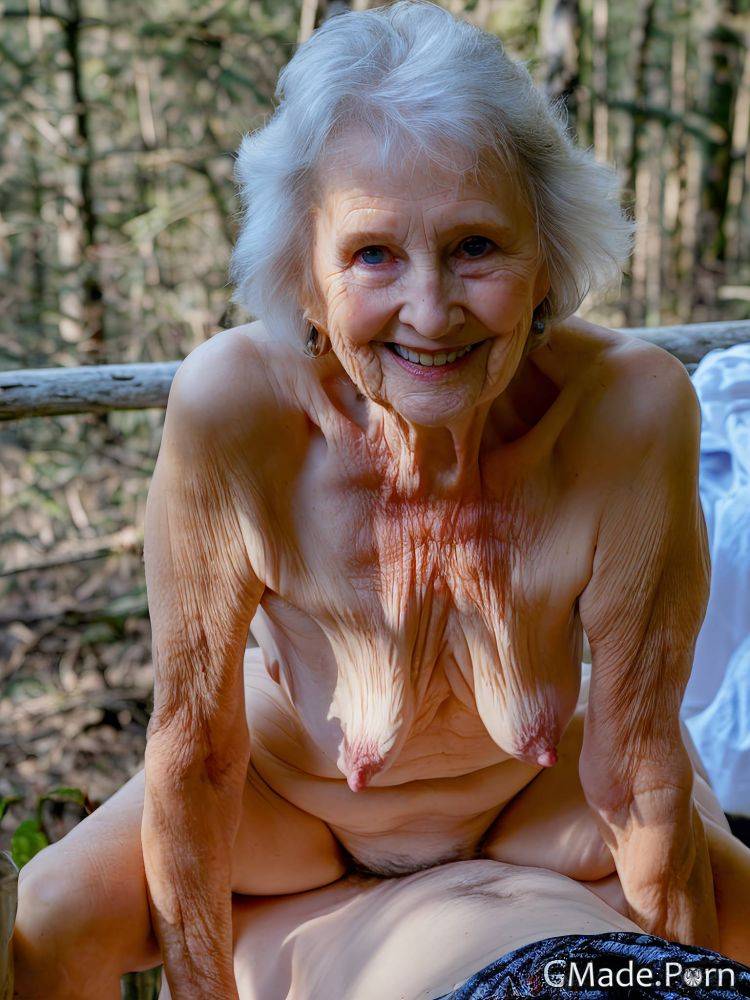 Saggy tits seduction photo evening messy hair woman pov AI porn - #main