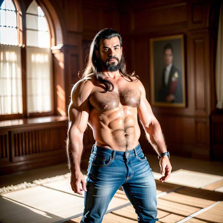 , Arabs,manly man,elder,(RAW photo, best quality, masterpiece:1.1), (realistic, photo-realistic:1.2), ultra-detailed, ultra high res, physically-based rendering,long hair,black hair,blue eyes,seductive,huge breasts,huge ass,abs,jumping,wedding,(adult:1.5) - #main