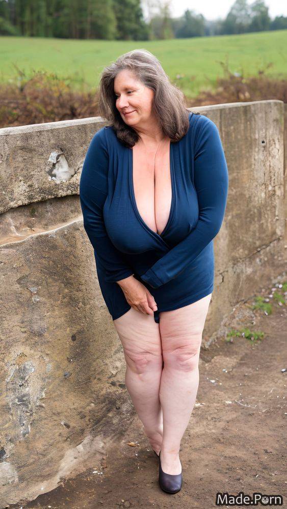 Busty topless public saggy tits woman photo gigantic boobs AI porn - #main