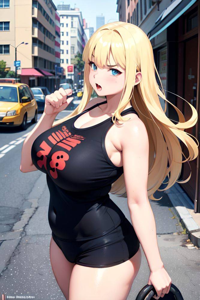 Anime Chubby Small Tits 18 Age Angry Face Blonde Straight Hair Style Light Skin Film Photo Street Side View Working Out Goth 3683174975704520707 - AI Hentai - #main
