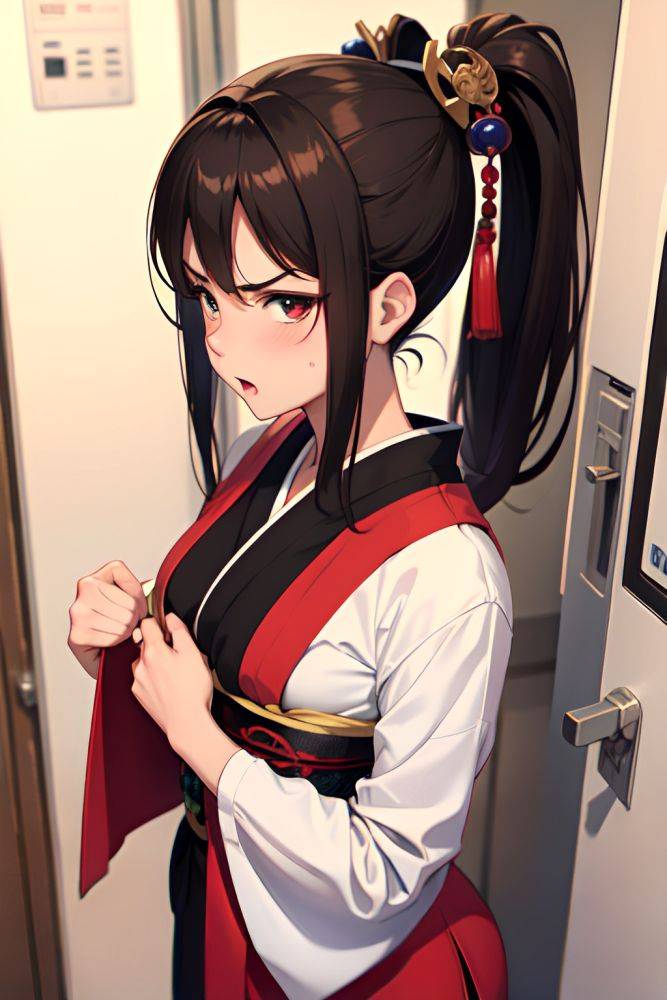 Anime Busty Small Tits 40s Age Angry Face Brunette Ponytail Hair Style Dark Skin Soft Anime Locker Room Front View On Back Geisha 3683422365823481774 - AI Hentai - #main